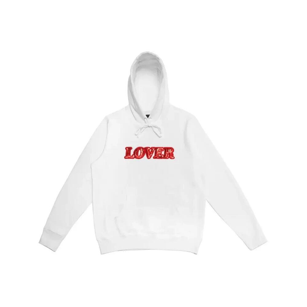 Bianca Chandon White / Red Sequin Lover Hoodie Size XL NWT